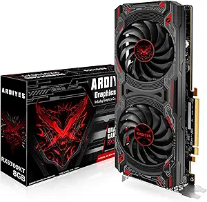 RX 5700 XT 8GB Graphics Card, GDDR6 256-Bit DirectX 12,3*DP and 1*HDMI Port PCIe4.0 2K Graphics Card for Gaming PC, Video Card for Office Tarjeta Gráfica with Dual Cooling Fans