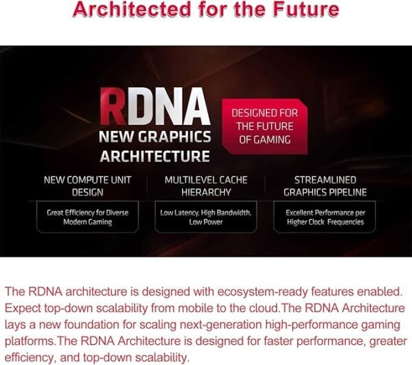 Radeon RX 5700 XT Graphics Card, 8GB GDDR6 256-Bit RDNA Architecture 1755/1905 MHz (Base/Boost Clock) DirectX 12 HDMI DP PCIe4.0 2K PC Gaming Video Card for Office Gaming (RX 5700 XT - Triple Fan)
