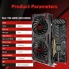 RX 5700 XT 8GB Graphics Card, GDDR6 256-Bit DirectX 12,3*DP and 1*HDMI Port PCIe4.0 2K Graphics Card for Gaming PC, Video Card for Office Tarjeta Gráfica with Dual Cooling Fans