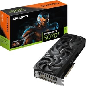 71y4C6pdSvL._AC_SX679_ GIGABYTE GeForce RTX 5070 Ti WINDFORCE OC SFF 16G Graphics Card, 16GB 256-bit GDDR7, PCIe 5.0, WINDFORCE Cooling System, GV-N507TWF3OC-16GD Video Card