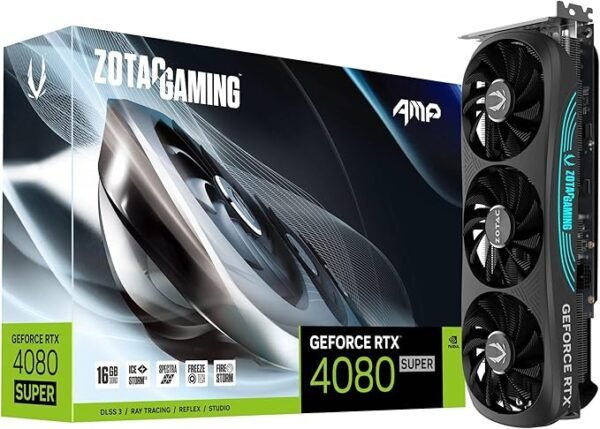 ZOTAC Gaming GeForce RTX 4080 Super AMP DLSS 3 16GB GDDR6X 256-bit 23 Gbps PCIE 4.0 Gaming Graphics Card, IceStorm 2.0 Advanced Cooling, Spectra RGB Lighting, ZT-D40820F-10P